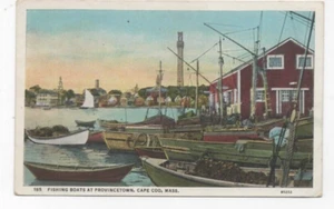 FISHING BOATS AT PROVINCETOWN, CAPE COD, MASS., Postcard - Picture 1 of 2