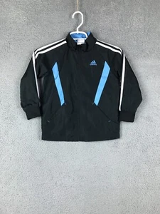 Adidas Boys Activewear Full Zip Long Sleeve Mock Neck Black Jacket Size 5 - Picture 1 of 7