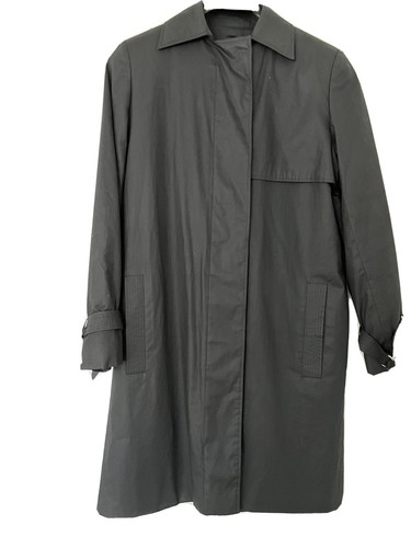 SAINT LAURENT (YSL) Fodera in pelliccia cappotto nero vintage Yves Saint Laurent 36