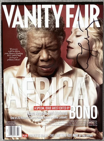 Annie Leibovitz Signed IP July 2007 Vanity Fair Magazine - Madonna, Maya Angelou Cover