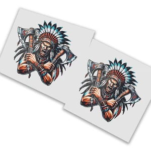 Calcomanías de vinilo Apache Indian Tomahawk Warrior pegatinas gráficos x 2 piezas estilo 2 - Imagen 1 de 1