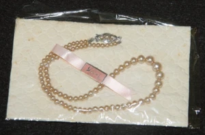 Gargantilla collar de perlas simuladas Coro vintage NOS Japón - Imagen 1 de 9