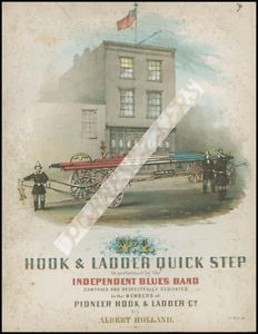 Firefighting Sheet Music Cover 8.5x11 inch Photography Print Vintage  - Picture 1 of 1