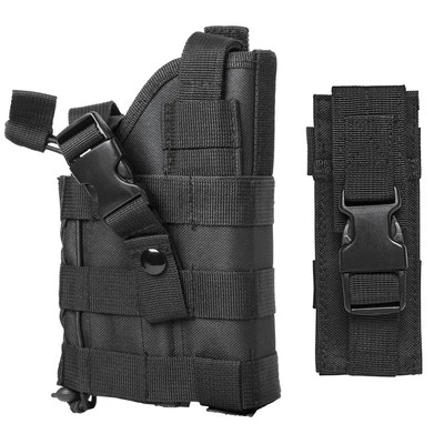 Funda de cinturón negra MOLLE + bolsa Mag para pistolas GLOCK 41 24 40 17 22 20 21 34 Foto 1 de 4