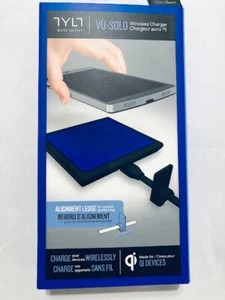 TYLT VU Solo Qi Wireless Charger mat for Qi Smart Phones - Black/Blue - Picture 1 of 2