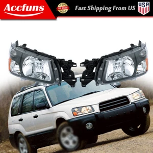 Headlights Fit For 2003-2004 Subaru Forester Headlamps Driver + Passenger Pair - Picture 1 of 12