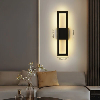 LED Wall Light Indoor Cube Modern Bedroom Living Room Wall Sconce Lamp Dimmable - Image 1 of 4