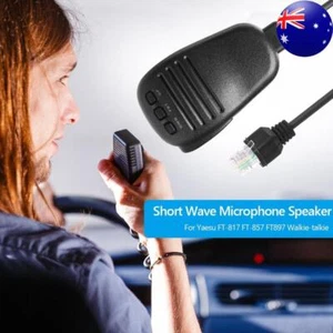 MH-31A8J Short Wave Microphone Speaker w/Spring Cable for Yaesu FT-817 FT-857 - Zdjęcie 1 z 8