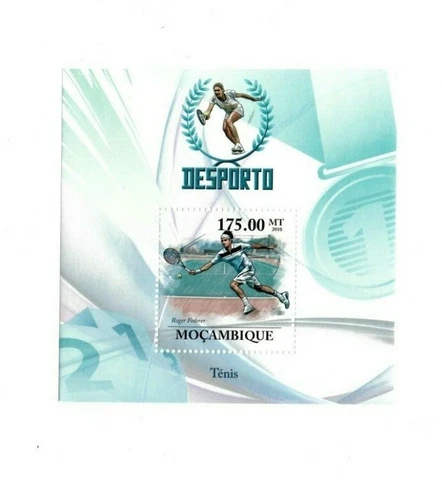 Mozambique - Tennis on Stamps - Roger Federer -  Stamp Souvenir Sheet - MNH Cover