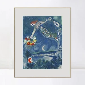 Framed Canvas Giclee Print Die Sirene und der Fisch, 1967 by Marc Chagall - Picture 1 of 19