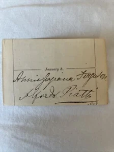 Autógrafo firmado por violonchelista Alfredo Piatti - Imagen 1 de 5