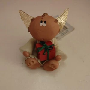 Vintage 2001 Angel Cheeks Figurine - Angel with Present - Picture 1 of 3