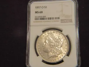 1897-O NGC-60 Morgan dollar - Picture 1 of 6