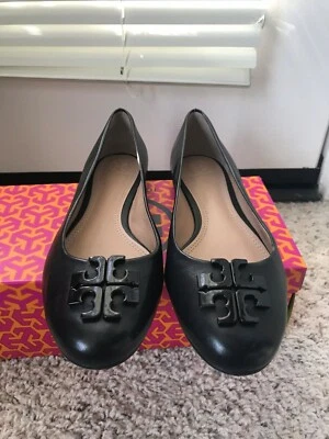 NUEVO EN CAJA TORY BURCH Negro Lowell 2 Cuero Ballet Plano** ELIGE TU TALLA** Foto 1 de 4