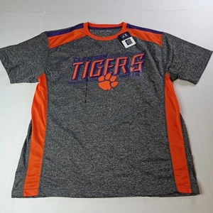 Clemson Tigers T-Shirt Mens L Large Gray OVB Sublimated Ringer Heat Graphic - Picture 1 of 6