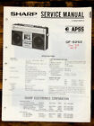 Sharp GF-6262 Radio / Boombox  Service Manual *Original*