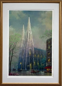 Alexander Chen "St. Patrick's Spring" 2005 FRAMED New York City Gothic Church - Picture 1 of 6