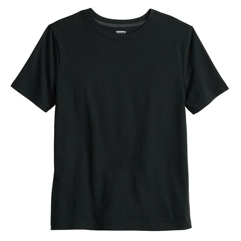 Camiseta Masculina Sonoma Goods For Life® Everyday Solid 8-20, Masculina, Tamanho: XL, Preta - Imagem 1 de 1