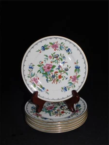 6 AYNSLEY PEMBROKE 6 1/4" BREAD & BUTTER DESSERT PLATES SET #2 - Picture 1 of 4