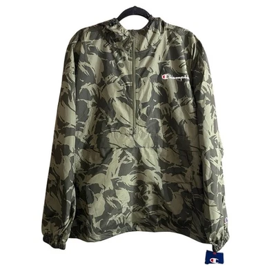 Chaqueta Empacable Champion Para Hombre Brushstroke Camuflada Verde Talla 2XL Nueva Foto 1 de 4
