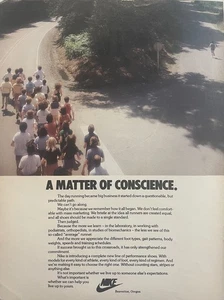 Nike Running Shoe Ad A Matter of Conscience - Picture 1 of 8