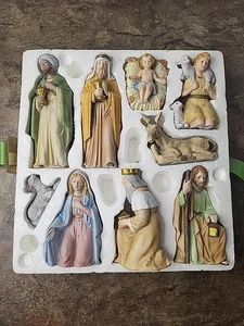 Home Interiors HOMCO Complete 9 Piece Christmas Nativity Set #5599 - Picture 1 of 17