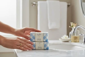 Two Bath & Body works Two Gingham SHEA BUTTER CLEANSING BAR - Picture 1 of 3
