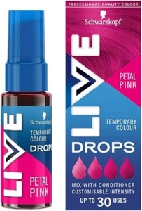 Schwarzkopf LIVE Colour Drops Petal Pink Semi-Permanent Hair Dye, 30ml - Picture 1 of 1