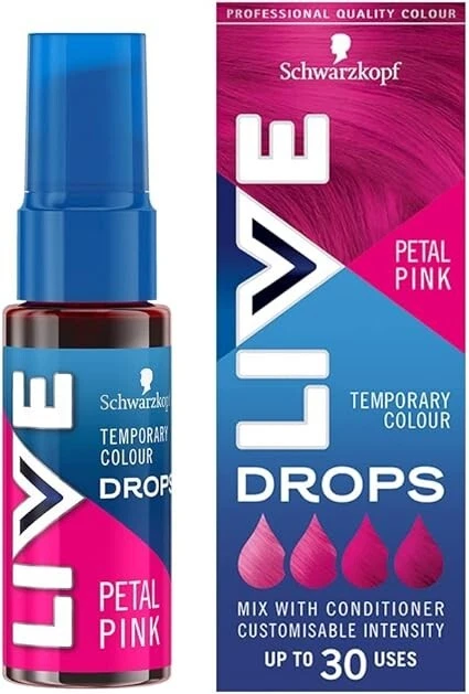 Schwarzkopf LIVE Colour Drops Petal Pink Semi-Permanent Hair Dye, 30ml - Image 1 of 1