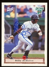 1995 Portland Sea Dogs BILLY MCMILLON Signed Card autograph AUTO MARLINS