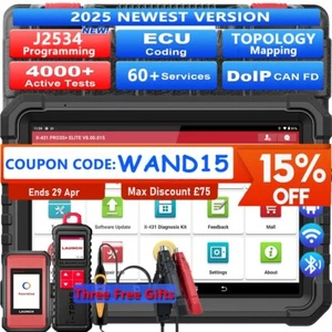 LAUNCH X431 PRO3S+ ELITE Car Diagnostic Tool ECU Online Coding J2534 Programming - Picture 1 of 21