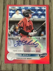2022 Topps Pro Debut 69 JJ Bleday AUTO 💎 Red Refractor #1/5 💎 Marlins Prospect - Picture 1 of 3