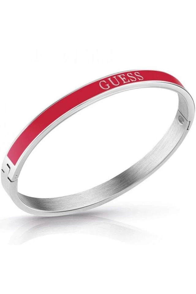 Guess Ghiacciolo Argento Smalto Rosso Bracciale UBB78117-L - Immagine 1 di 1