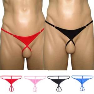 Lencería para Hombres Calzoncillos Tanga Sin Entrepierna Culo Abierto Tanga Bikini Junta Tórica Ropa Interior - Imagen 1 de 22