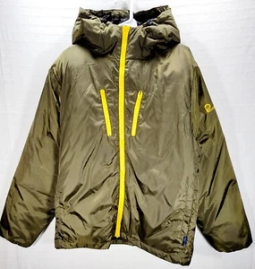 Vintage Penfield Jacket Men's Large Green Duck Down Insulated Hoodie Puffer Zip - Picture 1 of 12