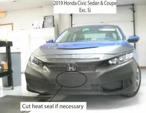 Lebra Front End Mask Cover Bra Fits HONDA CIVIC SEDAN & Coupe 2019-2021 EXC.Si - Picture 1 of 3