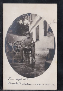 Cartolina Fotografica Soldato Reparti Sanità 1915 K4398 - Foto 1 di 1