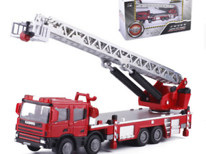 1:50 Truck Fire Engine ladder Krupp DL52 Diecast Car Model Metal Toy Vehicle New
