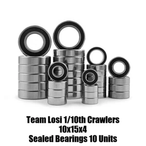 For Team Losi 1/10th Crawlers 10x15x4 Sealed Bearings 10 Units - Picture 1 of 4