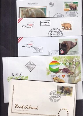 Bears choice FDC Andorra Austria Bulgaria Germany Italy Korea Kosovo Pakistan - Image 1 of 3