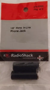 RadioShack® 1/8" Mono In Line Phone Jack 274-0333 2pk - Picture 1 of 2