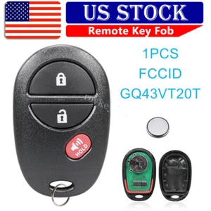 For 2007-2017 Toyota Tundra Keyless Entry Remote Car Key Fob 3 Button GQ43VT20T - Picture 1 of 9