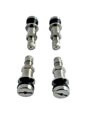 4 x Válvulas de neumático de acero inoxidable VW Volkswagen Golf GTI Monza MK5 17" 18" 8 mm 40 mm de largo Foto 1 de 4