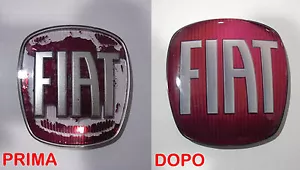 Sticker 3D PVC emblem logo Fiat new bravo for trunk bonnet rear - Picture 1 of 1