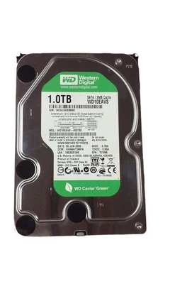 Lot of 2 Western Digital Caviar Green WD10EAVS 1TB 3.5" SATA II Desktop Hard - Image 1 of 3