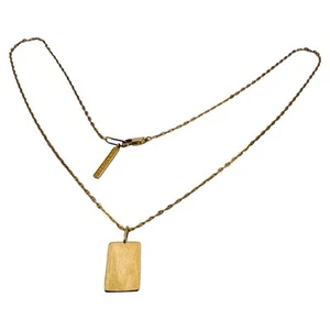 Serefina Anthropologie Gold Tone Necklace Blank Medallion - Picture 1 of 4