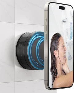 Magnetic Suction Cup Phone Holder Removable Mount for Shower Mirror Kitchen, Adj - Photo 1 sur 12