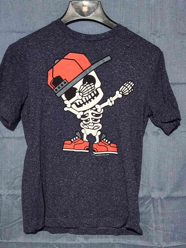 Camiseta Tony Hawk Para Hombre Azul Esqueleto Dab Foto 1 de 1