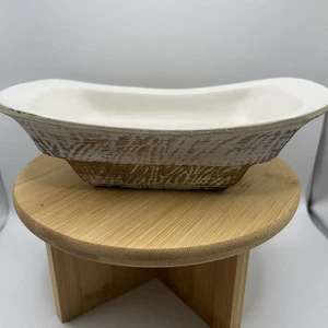 LOW PLANTING DISH! Vintage McCOY ART pottery matte GOLD TONECRAFT Made USA - Picture 1 of 11