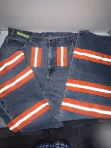 Pantalone da Lavoro Uomo Visibilità Migliorata Blu con Bordo Arancione, Aramark GPN294 W42/L30 - Foto 1 di 9